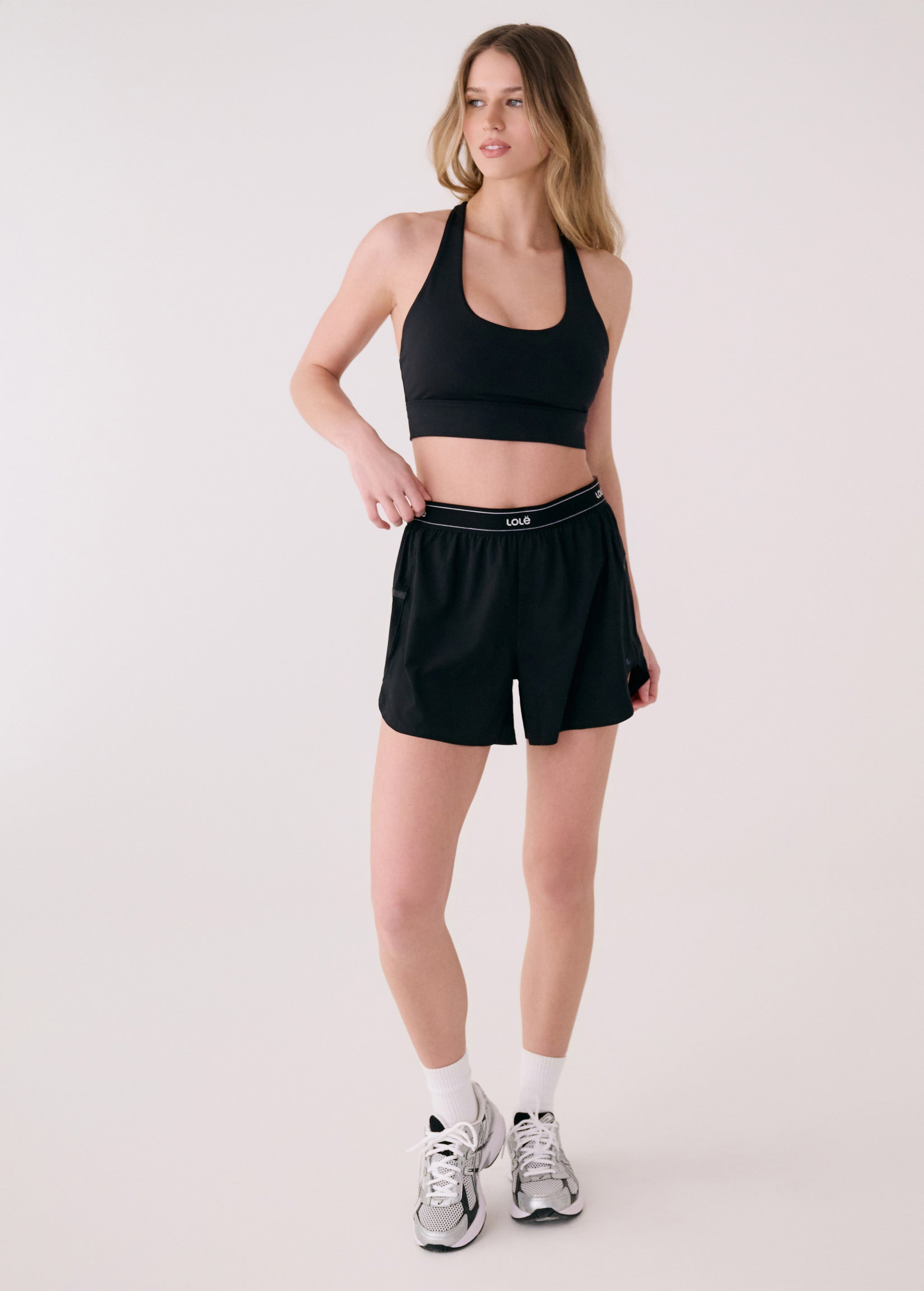 Lolë Sofia Active Short in black — pick up the pace in the Sofia Active Short