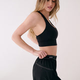 Lolë Sofia Active Short in black — pick up the pace in the Sofia Active Short