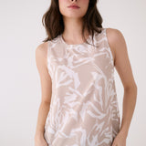 Lolë Olivie Tank in beige floral print