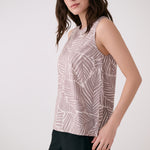 Lolë Olivie Tank in taupe leaf print