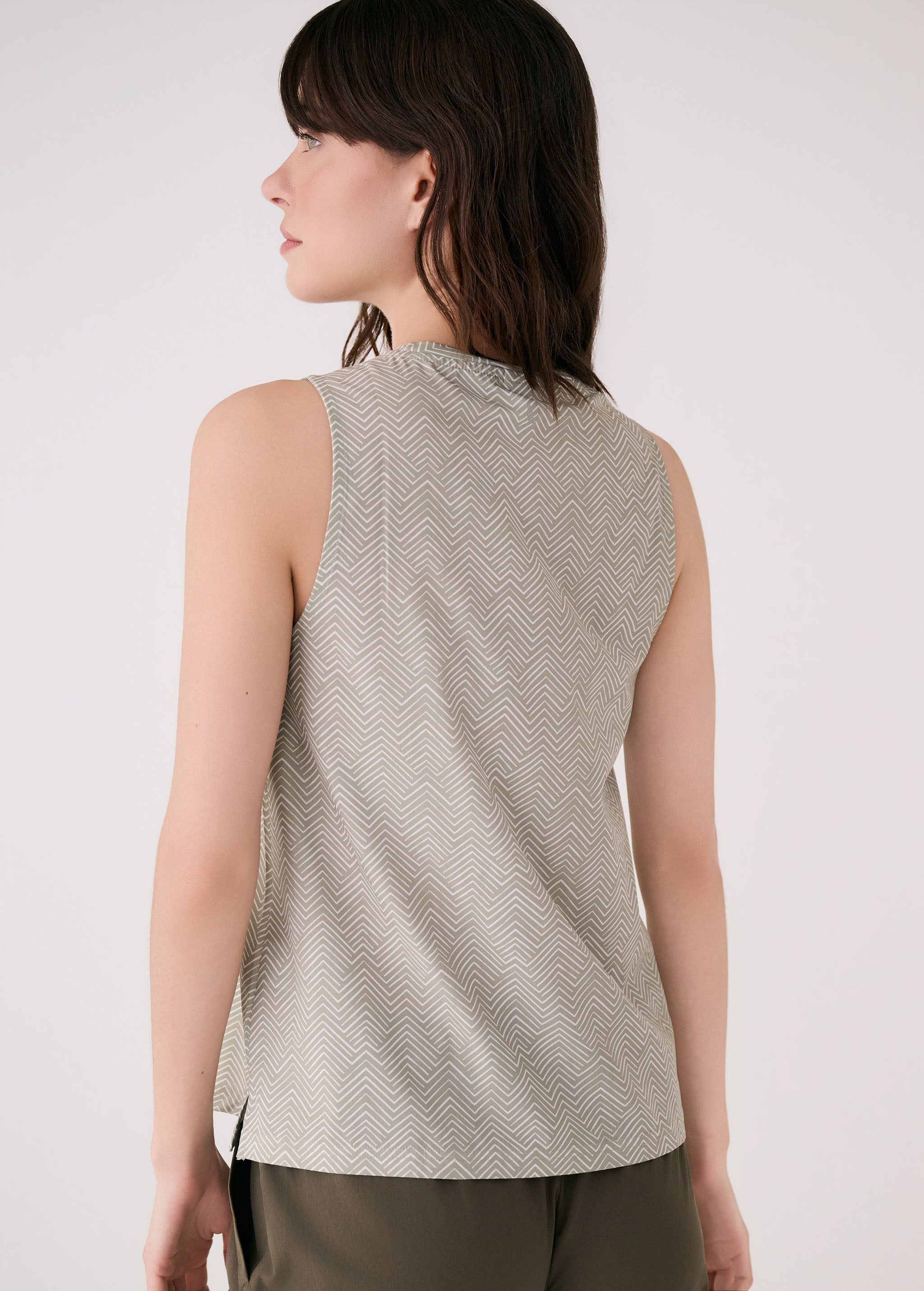 Lolë Olivie Tank in sage green print