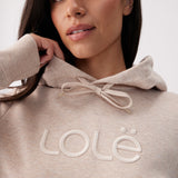 Lolë Icone Pullover Hoodie in cream
