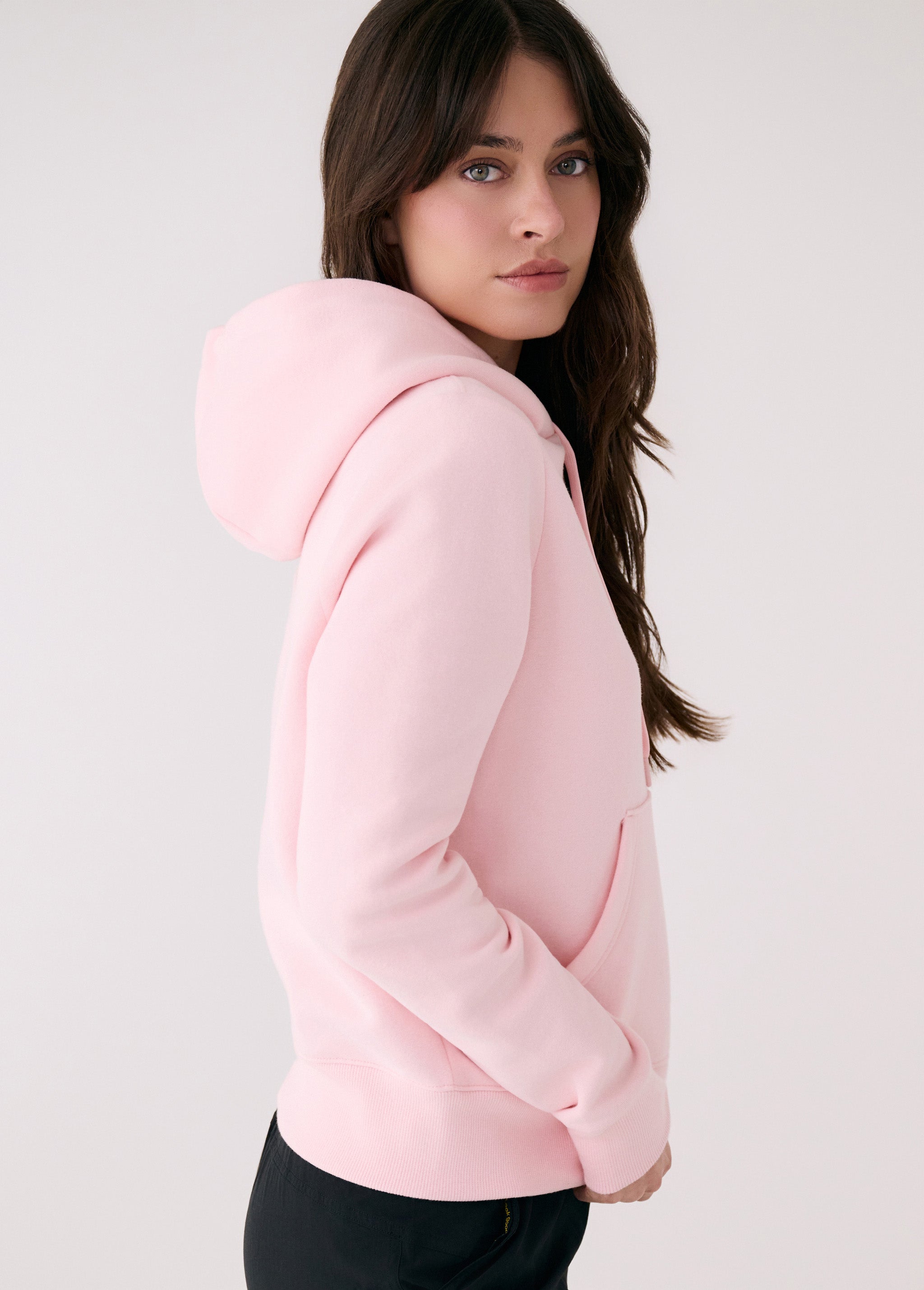 Lolë Icone Pullover Hoodie in Sorbetta light pink