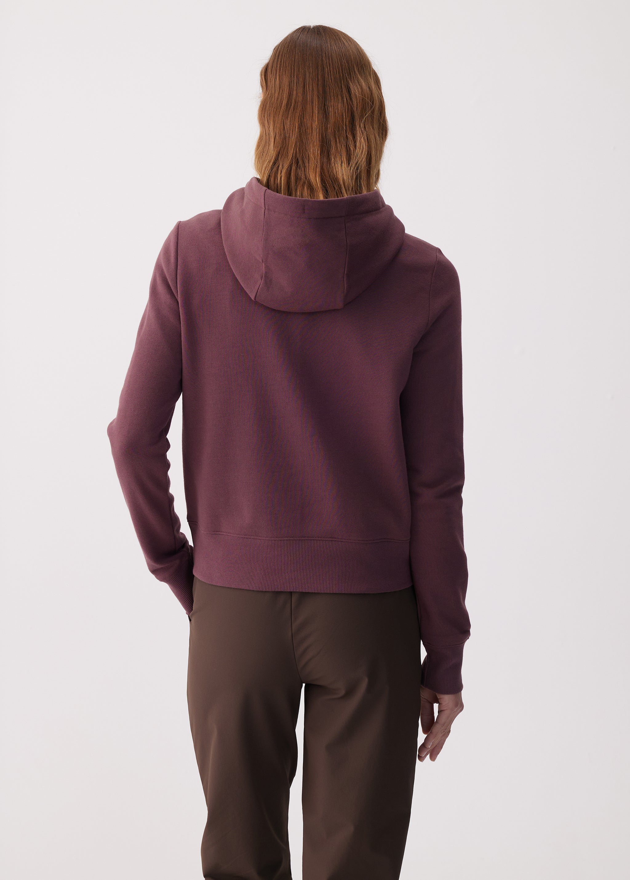 Lolë Icone Pullover Hoodie in Mulberry plum