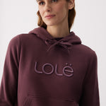 Lolë Icone Pullover Hoodie in Mulberry plum