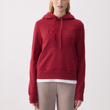 Lolë Icone Pullover Hoodie in Garnet dark red