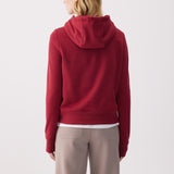 Lolë Icone Pullover Hoodie in Garnet dark red