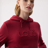 Lolë Icone Pullover Hoodie in Garnet dark red