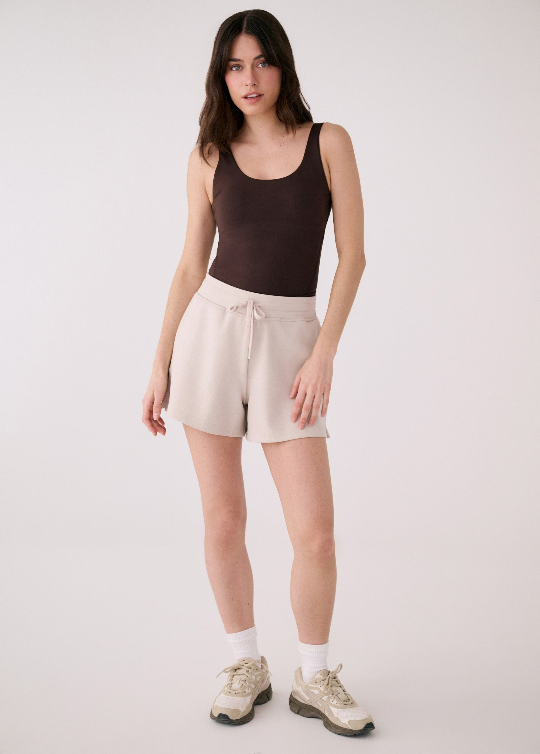 Lolë Flow Shorts in Abalone pale greige