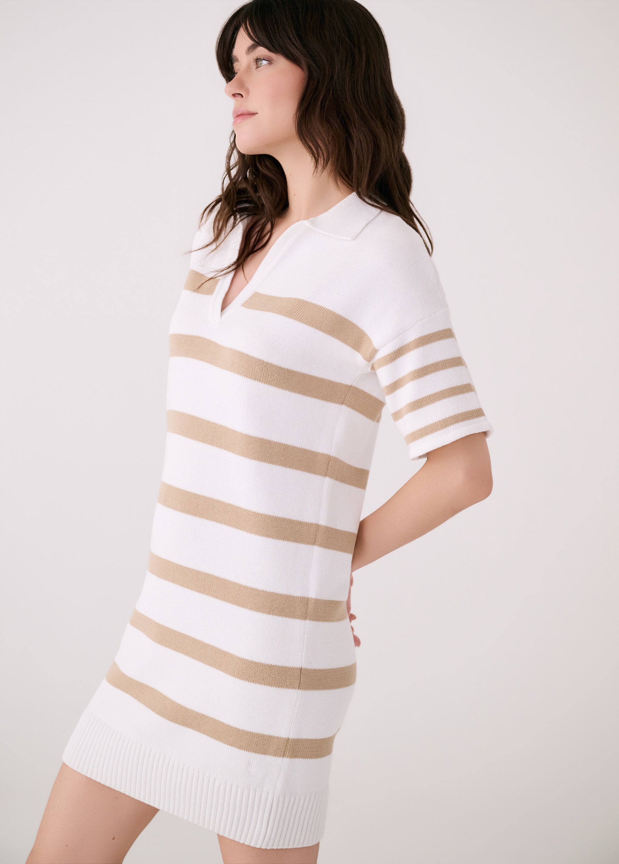 Lolë Club Polo Dress in white