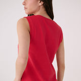 Lolë Coastal Tank Top in Poppy red — an effortless tank made for warm escapes
