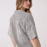 Lolë Bella Short Sleeve in black stripe