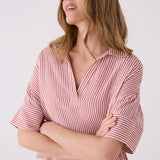 Lolë Bella Short Sleeve in pink stripe