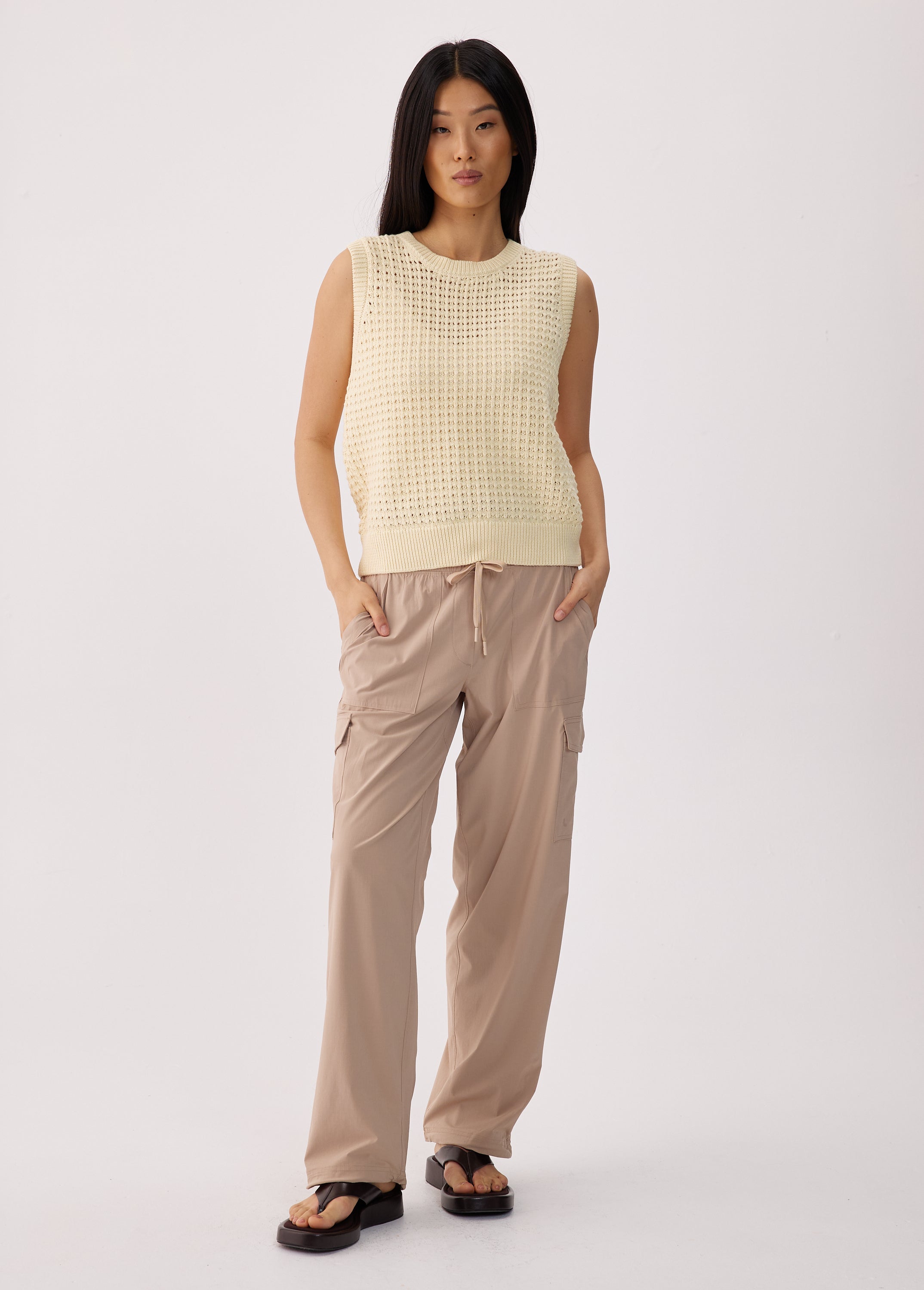Lolë Portofino Tank Top Sweater in pale yellow