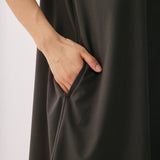 Lolë Momentum Shirt Dress in olive — a polished shirt dress with a Lolë twist