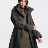 Lolë Piper Oversized Packable Rain Jacket in olive