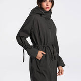 Lolë Piper Oversized Packable Rain Jacket in olive