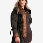 Lolë Piper Oversized Packable Rain Jacket in olive