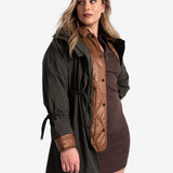 Lolë Piper Oversized Packable Rain Jacket in olive