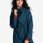Lolë Piper Oversized Packable Rain Jacket in blue