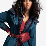 Lolë Piper Oversized Packable Rain Jacket in blue