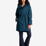 Lolë Piper Oversized Packable Rain Jacket in blue