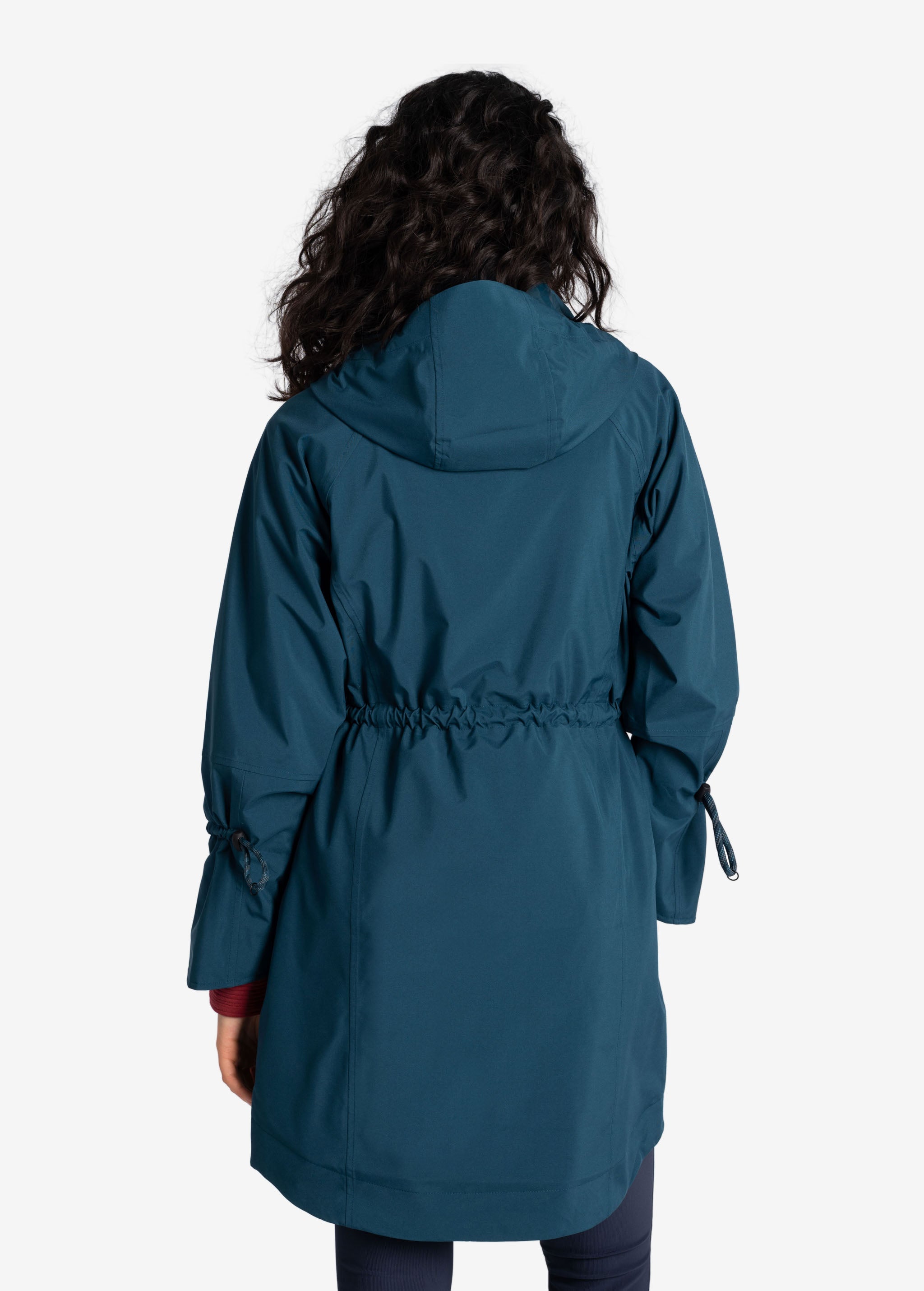 Lolë Piper Oversized Packable Rain Jacket in blue