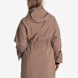 Lolë Piper Oversized Packable Rain Jacket in Fossil taupe