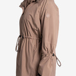 Lolë Piper Oversized Packable Rain Jacket in Fossil taupe