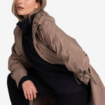 Lolë Piper Oversized Packable Rain Jacket in Fossil taupe