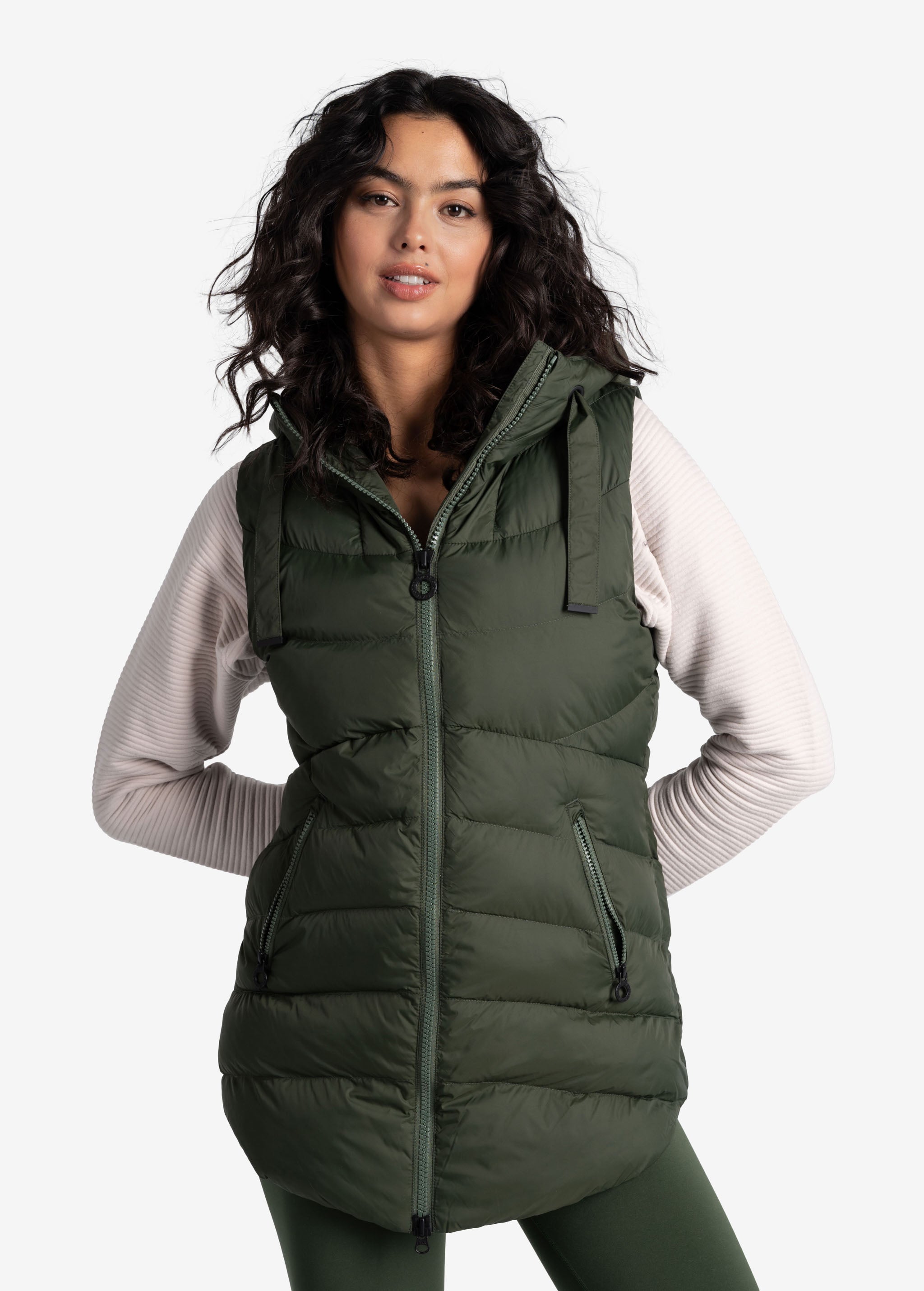Lolë Transition Vest in Kombu olive green
