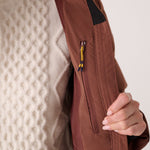 Lolë Après Down Winter Jacket in Sienna brown — achieve full-body warmth with this longline city jacket