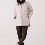 Lolë The Shacket Insulated Jacket in Abalone pale greige — part shirt, part jacket, the Shacket is made for transitional days