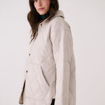 Lolë The Shacket Insulated Jacket in Abalone pale greige — part shirt, part jacket, the Shacket is made for transitional days