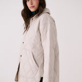 Lolë The Shacket Insulated Jacket in Abalone pale greige — part shirt, part jacket, the Shacket is made for transitional days