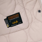 Lolë The Shacket Insulated Jacket in Abalone pale greige — part shirt, part jacket, the Shacket is made for transitional days