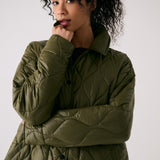 Lolë The Shacket Insulated Jacket in Moss olive green — part shirt, part jacket, the Shacket is made for transitional days