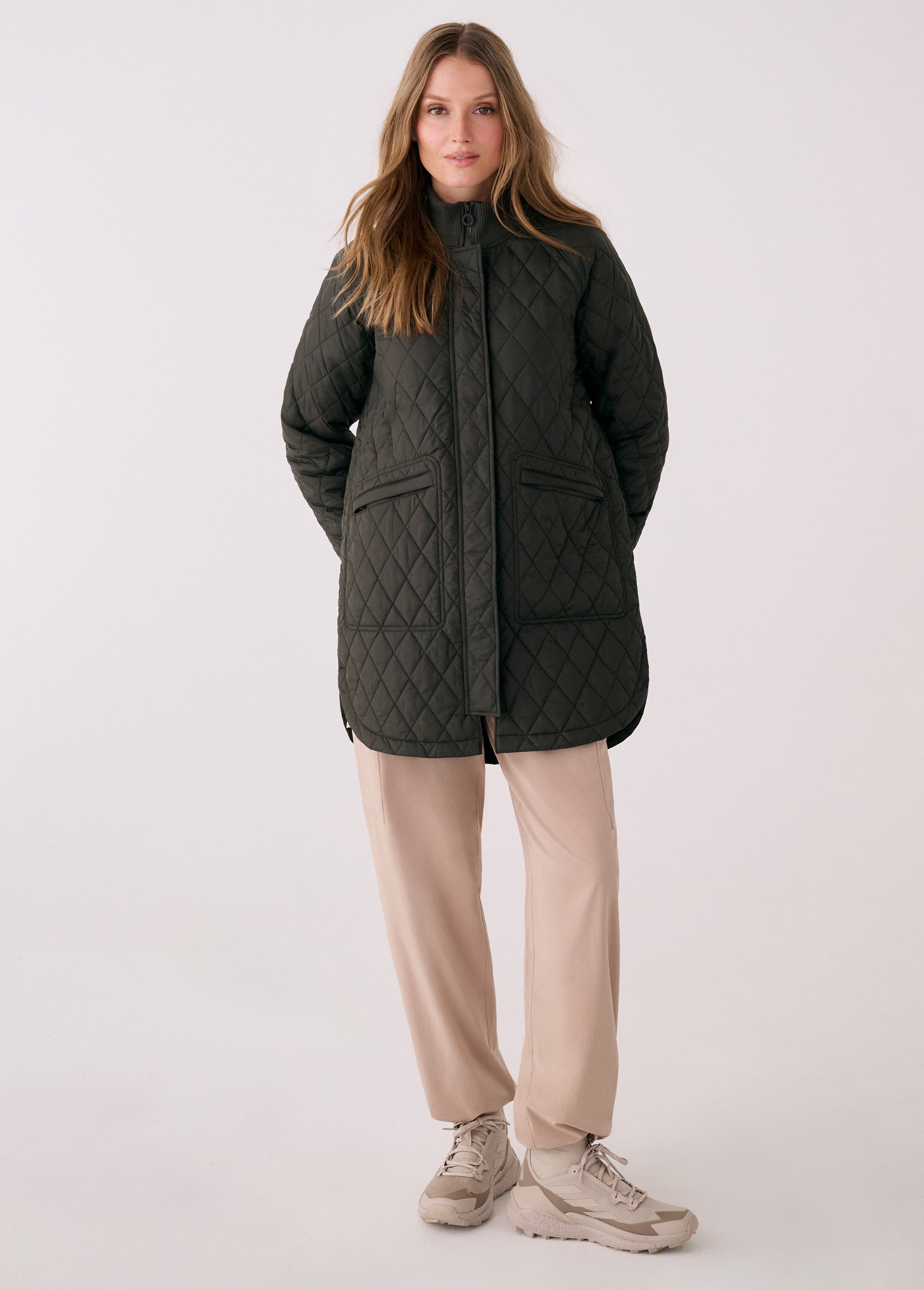Lolë 3/4 Bomber Insulated Jacket in olive