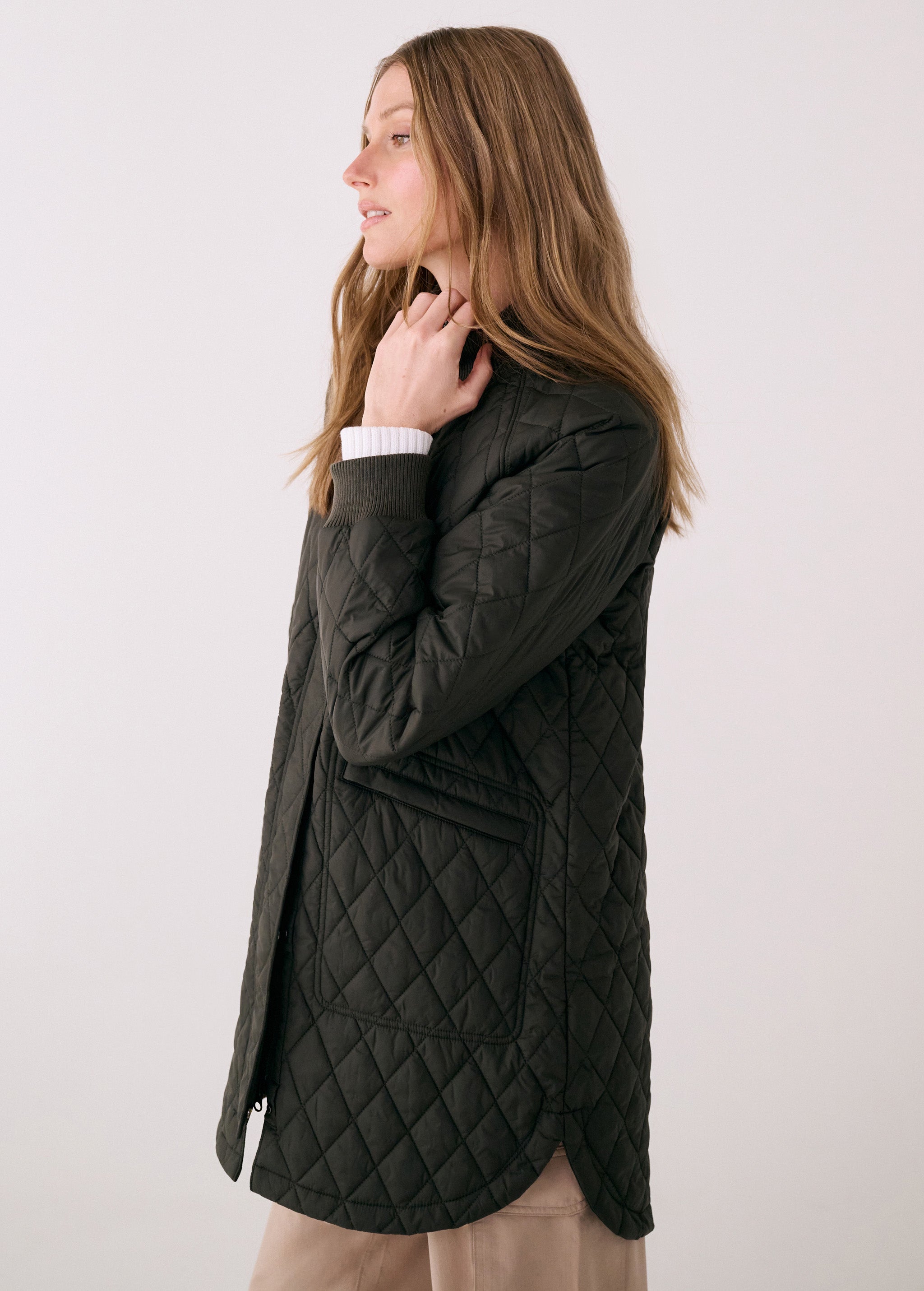 Lolë 3/4 Bomber Insulated Jacket in olive