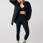 Lolë 3/4 Bomber Insulated Jacket in black