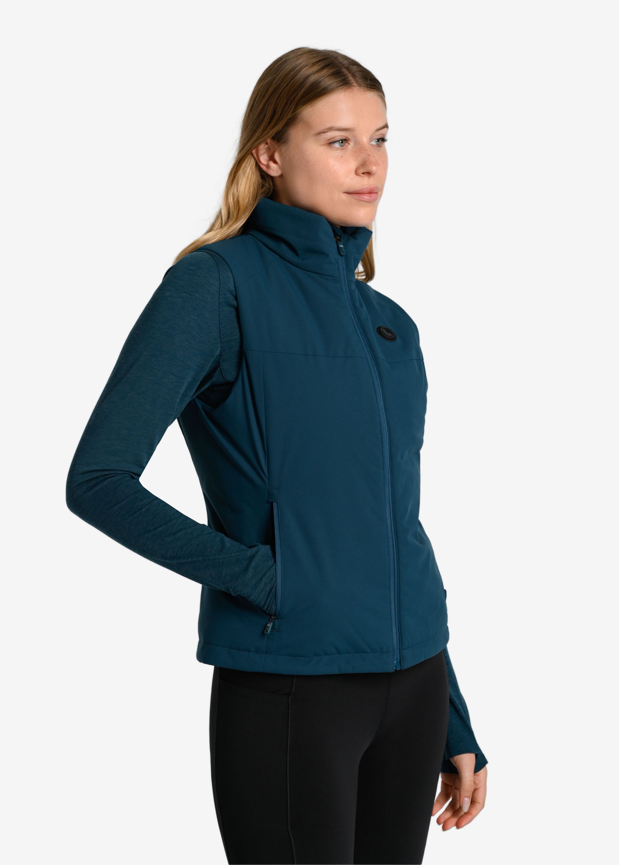 Lolë Heat It Up Heated Vest in blue