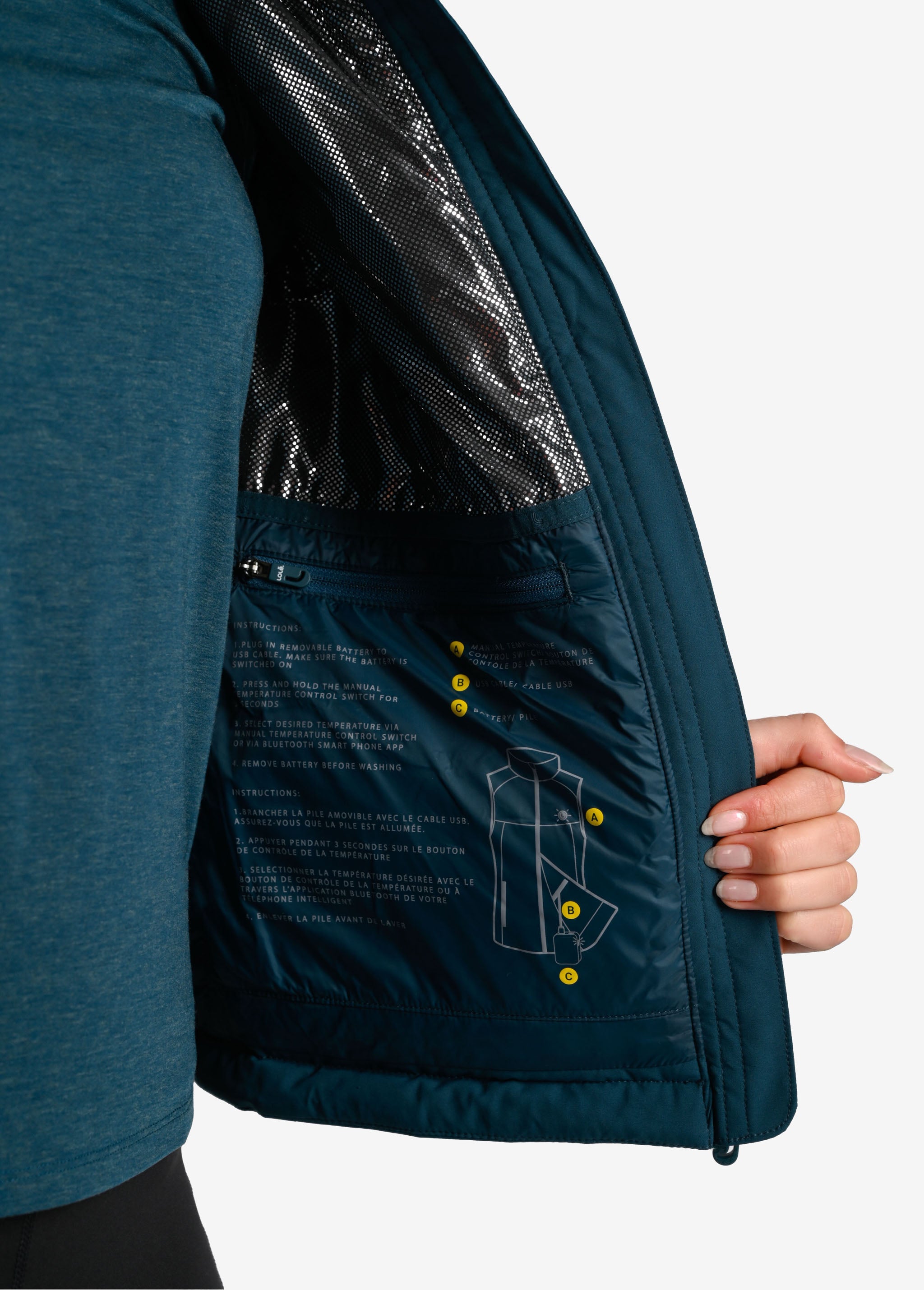 Lolë Heat It Up Heated Vest in blue