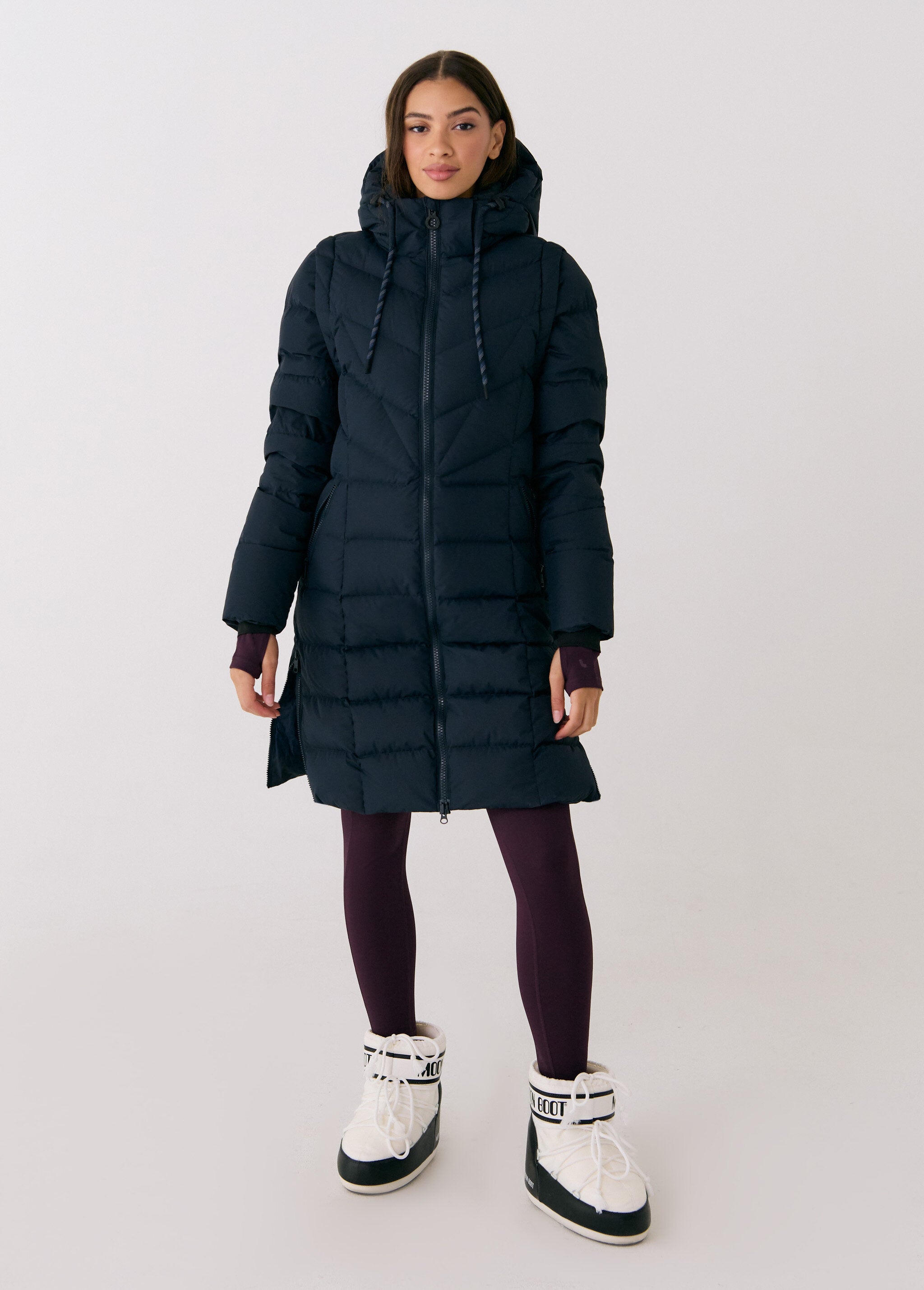 Lolë Berri Down Jacket in Outerspace navy — the Berri down jacket is your cold weather wardrobe hero
