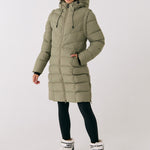 Lolë Berri Down Jacket in Hazel sage green — the Berri down jacket is your cold weather wardrobe hero