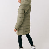 Lolë Berri Down Jacket in Hazel sage green — the Berri down jacket is your cold weather wardrobe hero