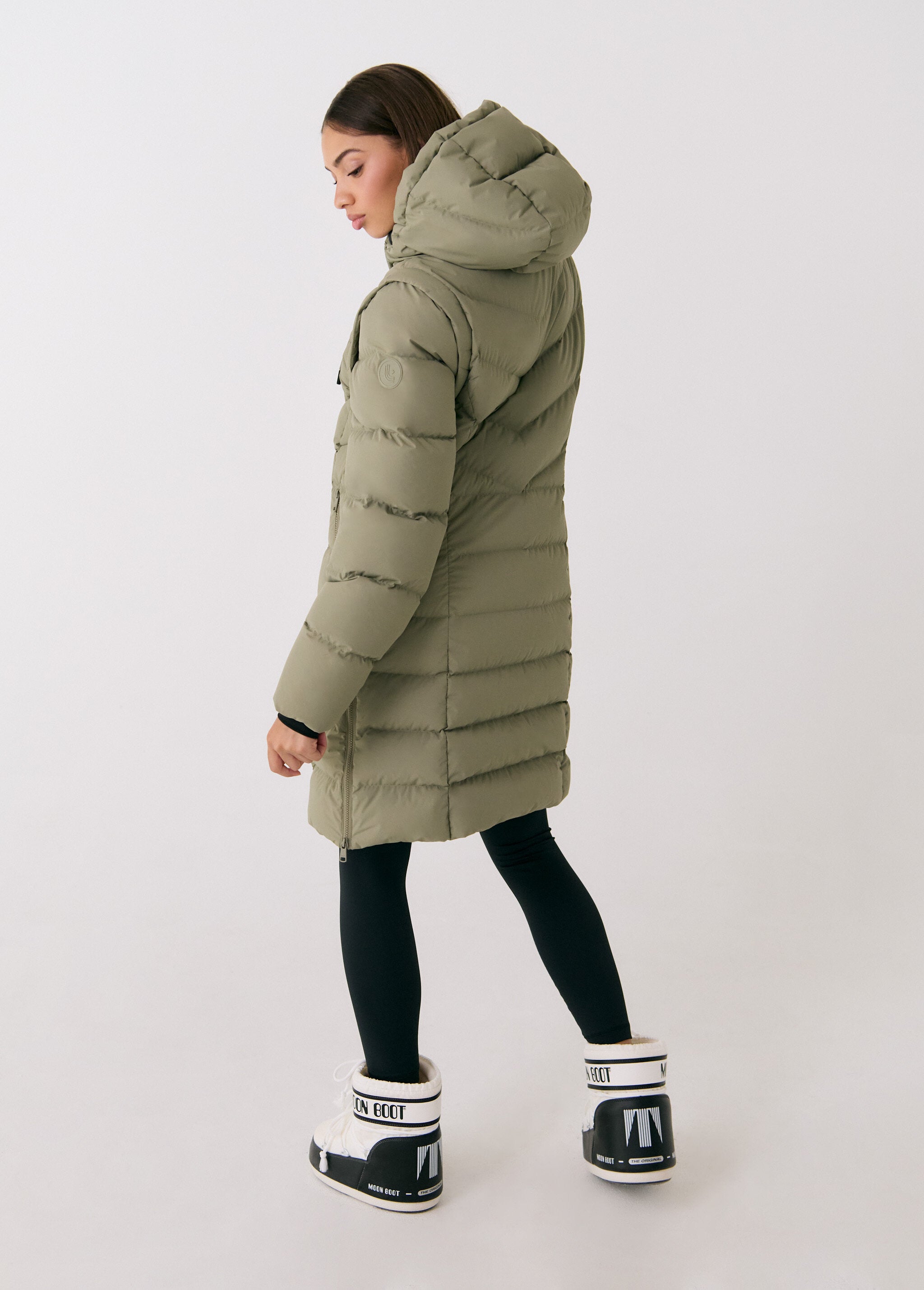 Lolë Berri Down Jacket in Hazel sage green — the Berri down jacket is your cold weather wardrobe hero