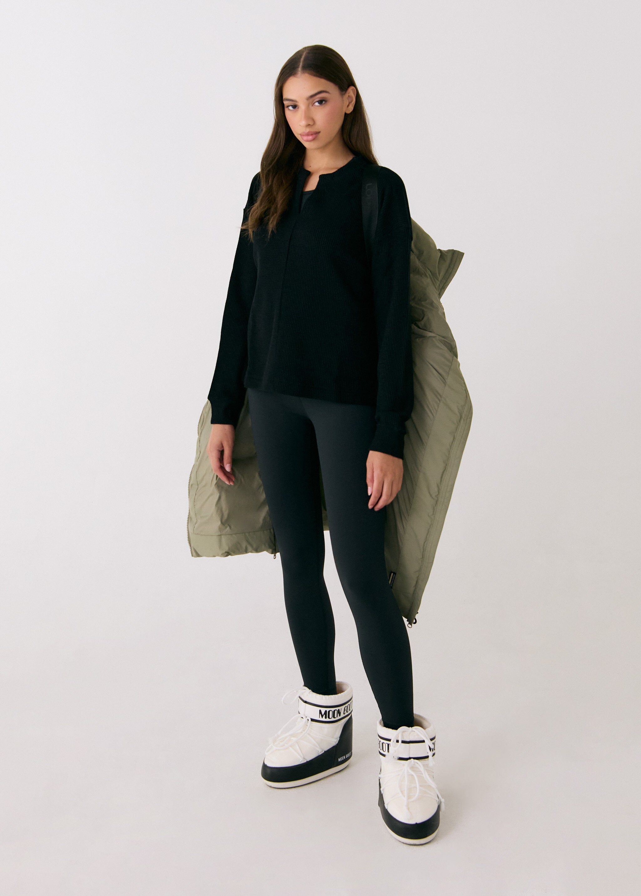 Lolë Berri Down Jacket in Hazel sage green — the Berri down jacket is your cold weather wardrobe hero