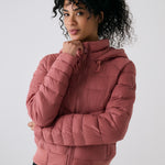 Lolë Eli Synth Down Bomber Jacket in rose — bonus points for the cropped fit and everyday-ready hues
