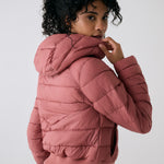 Lolë Eli Synth Down Bomber Jacket in rose — bonus points for the cropped fit and everyday-ready hues