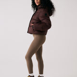 Lolë London Cropped Puffer in Java dark brown — the London Cropped Puffer combines bold style with everyday function